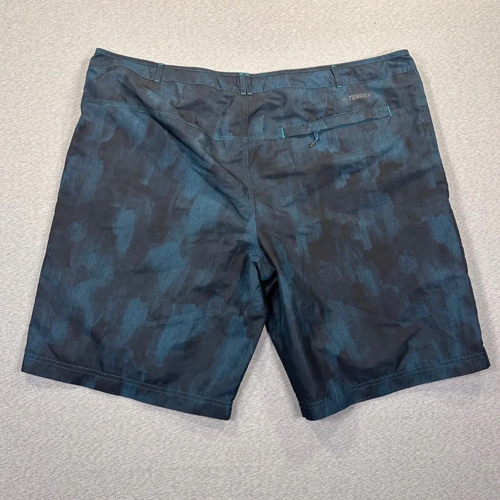 Adidas Parley Shorts Men 2XL Blue Black Abstract‎ Print Hybrid Recycled Tennis